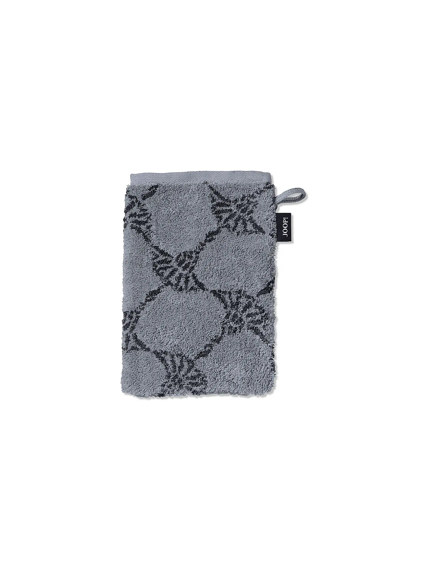 JOOP | Waschhandschuh Cornflower 16x22cm  Anthrazit | hellblau